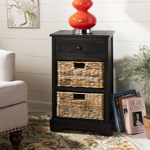 Safavieh Carrie Coastal Charm Side Table With Ample Storage, Removable Baskets, And Timeless Design Brown AMH5700F
