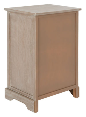 Safavieh Carrie Coastal Charm Side Table With Ample Storage, Removable Baskets, And Timeless Design White Wash AMH5700G