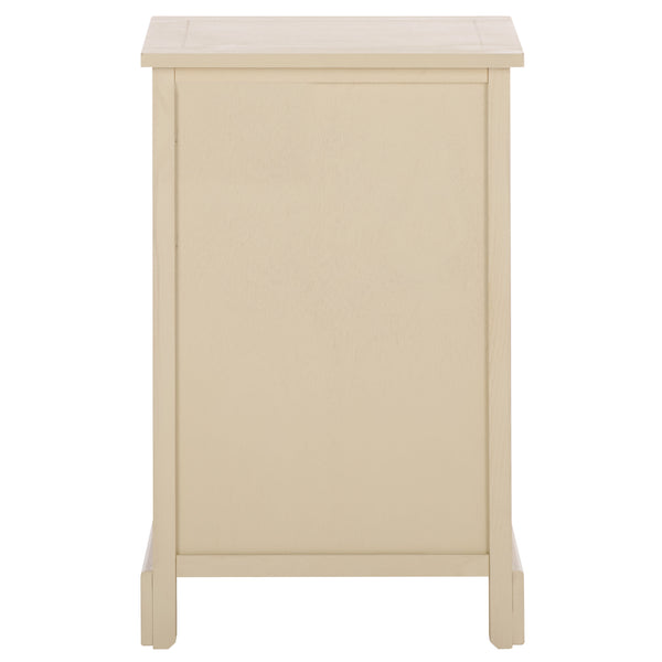 Carrie Compact Side Table With Two Woven Baskets & Drawer, Rich Stain Finish For Timeless Storage