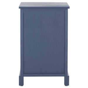 Carrie Compact Side Table With Two Woven Baskets & Drawer, Rich Stain Finish For Timeless Storage