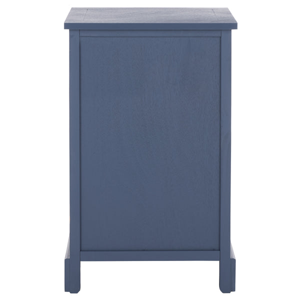 Carrie Compact Side Table With Two Woven Baskets & Drawer, Rich Stain Finish For Timeless Storage