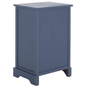 Carrie Compact Side Table With Two Woven Baskets & Drawer, Rich Stain Finish For Timeless Storage
