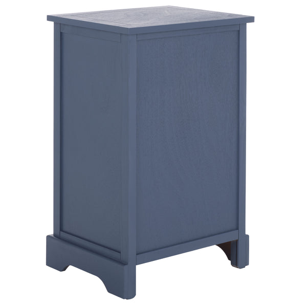 Carrie Compact Side Table With Two Woven Baskets & Drawer, Rich Stain Finish For Timeless Storage