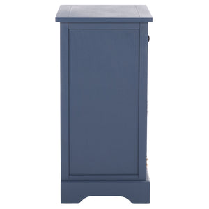 Carrie Compact Side Table With Two Woven Baskets & Drawer, Rich Stain Finish For Timeless Storage