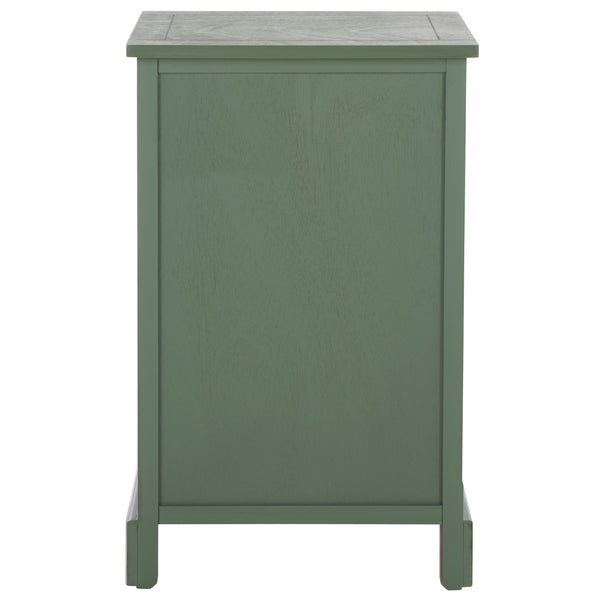 Carrie Compact Side Table With Two Woven Baskets & Drawer, Rich Stain Finish For Timeless Storage
