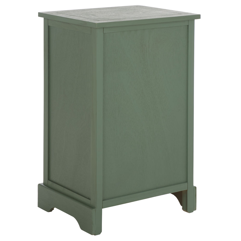 Carrie Compact Side Table With Two Woven Baskets & Drawer, Rich Stain Finish For Timeless Storage