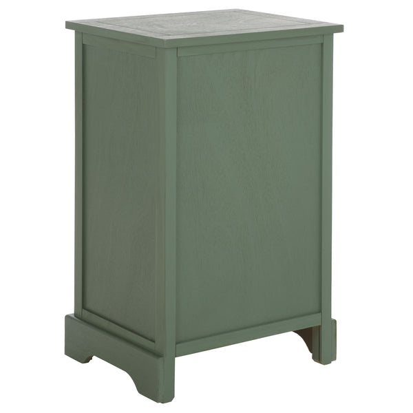 Carrie Compact Side Table With Two Woven Baskets & Drawer, Rich Stain Finish For Timeless Storage