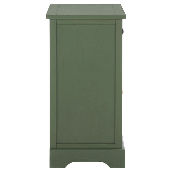 Carrie Compact Side Table With Two Woven Baskets & Drawer, Rich Stain Finish For Timeless Storage