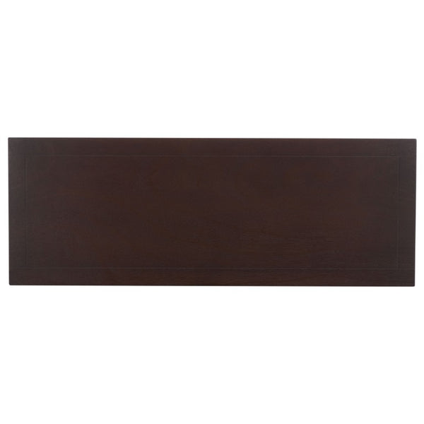 Safavieh Damien Pine Wood Storage Bench with Wicker Baskets and Drawers for Bedroom Entry Dark Chocolate AMH5701F