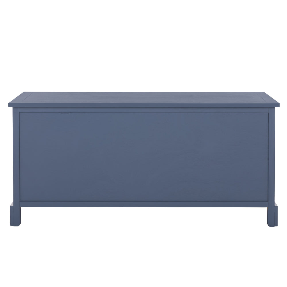 Damien Coastal 3-Drawer Storage Bench With Wicker Baskets — Slim Entryway Organizer For Small Spaces