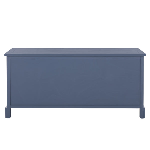 Damien Coastal 3-Drawer Storage Bench With Wicker Baskets — Slim Entryway Organizer For Small Spaces