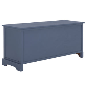 Damien Coastal 3-Drawer Storage Bench With Wicker Baskets — Slim Entryway Organizer For Small Spaces