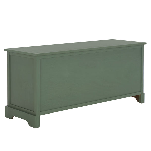 Damien Coastal 3-Drawer Storage Bench With Wicker Baskets — Slim Entryway Organizer For Small Spaces