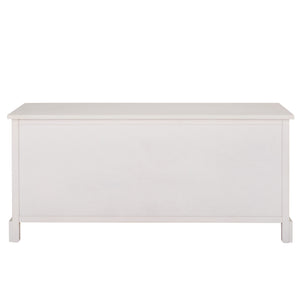 Damien Coastal 3-Drawer Storage Bench With Wicker Baskets — Slim Entryway Organizer For Small Spaces