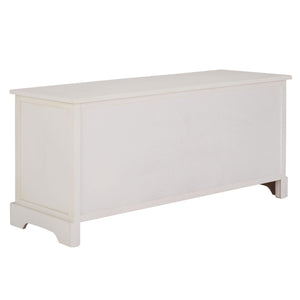 Damien Coastal 3-Drawer Storage Bench With Wicker Baskets — Slim Entryway Organizer For Small Spaces