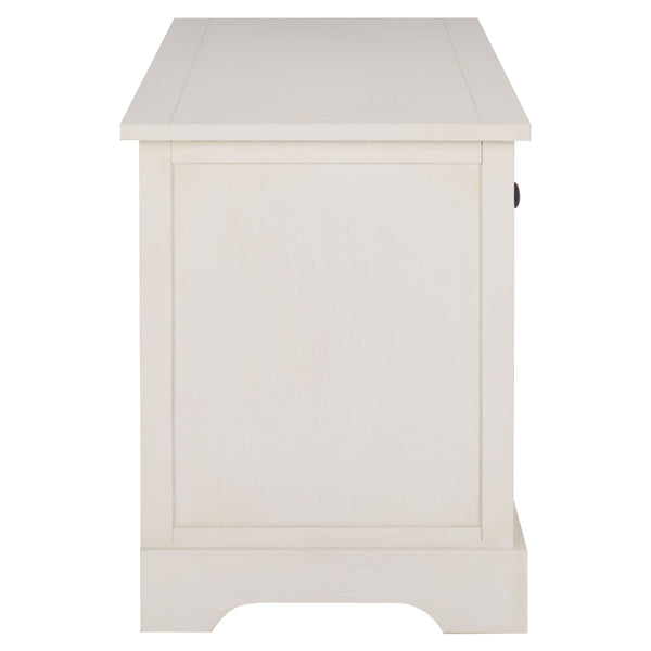 Damien Coastal 3-Drawer Storage Bench With Wicker Baskets — Slim Entryway Organizer For Small Spaces