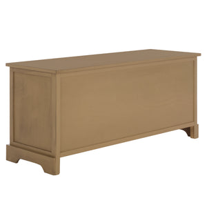 Damien Coastal 3-Drawer Storage Bench With Wicker Baskets — Slim Entryway Organizer For Small Spaces