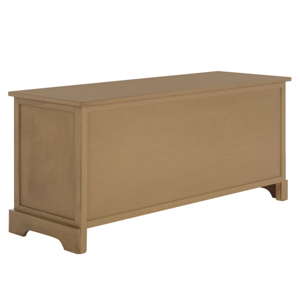 Damien Coastal 3-Drawer Storage Bench With Wicker Baskets — Slim Entryway Organizer For Small Spaces