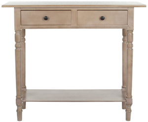 Safavieh Rosemary 2 Drawer Console - Classic-Contemporary Design With Elegant Spindle Details For Stylish Storage Vintage Grey AMH5705A