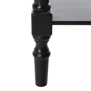 Safavieh Rosemary 2 Drawer Console - Classic-Contemporary Design With Elegant Spindle Details For Stylish Storage Distressed  Black AMH5705B