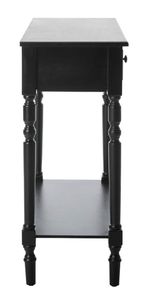 Safavieh Rosemary 2 Drawer Console - Classic-Contemporary Design With Elegant Spindle Details For Stylish Storage Distressed  Black AMH5705B