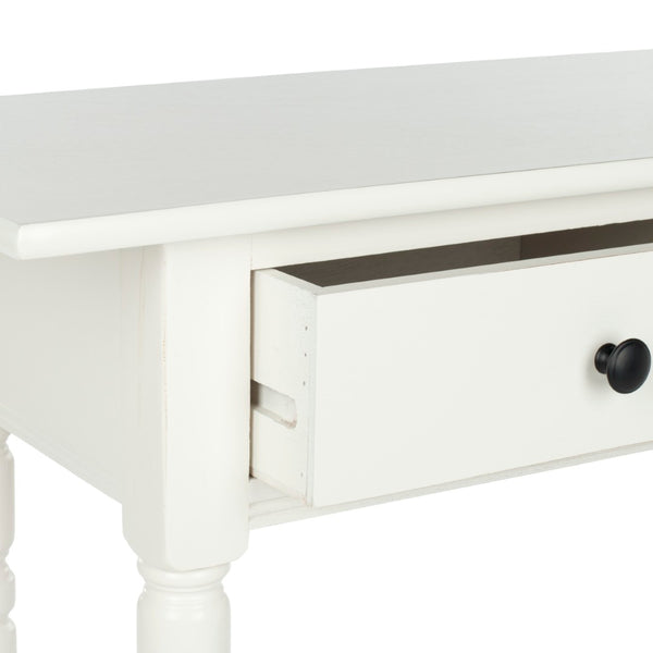 Safavieh Rosemary 2 Drawer Console - Classic-Contemporary Design With Elegant Spindle Details For Stylish Storage Distressed  Cream AMH5705C