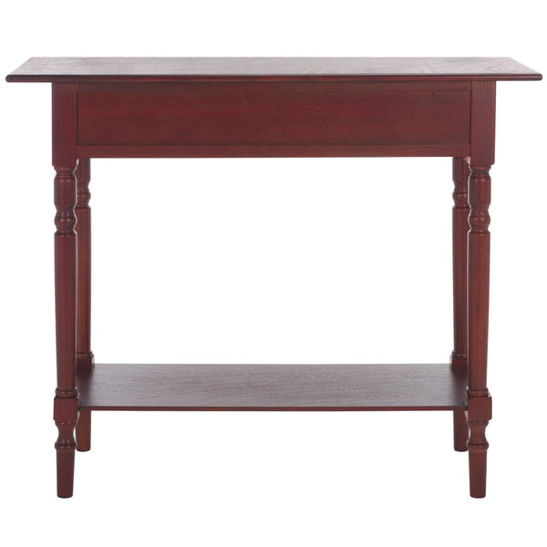 Safavieh Rosemary 2 Drawer Console - Classic-Contemporary Design With Elegant Spindle Details For Stylish Storage Dark Cherry AMH5705D