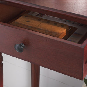 Safavieh Rosemary 2 Drawer Console - Classic-Contemporary Design With Elegant Spindle Details For Stylish Storage Dark Cherry AMH5705D
