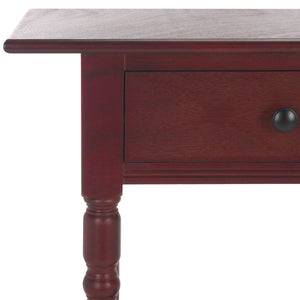 Safavieh Rosemary 2 Drawer Console - Classic-Contemporary Design With Elegant Spindle Details For Stylish Storage Dark Cherry AMH5705D