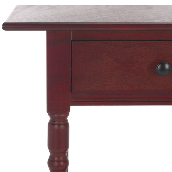Safavieh Rosemary 2 Drawer Console - Classic-Contemporary Design With Elegant Spindle Details For Stylish Storage Dark Cherry AMH5705D