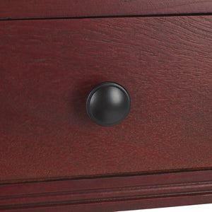 Safavieh Rosemary 2 Drawer Console - Classic-Contemporary Design With Elegant Spindle Details For Stylish Storage Dark Cherry AMH5705D