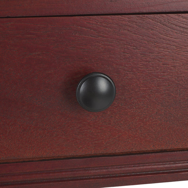 Safavieh Rosemary 2 Drawer Console - Classic-Contemporary Design With Elegant Spindle Details For Stylish Storage Dark Cherry AMH5705D