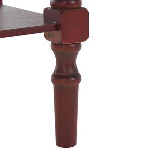 Safavieh Rosemary 2 Drawer Console - Classic-Contemporary Design With Elegant Spindle Details For Stylish Storage Dark Cherry AMH5705D