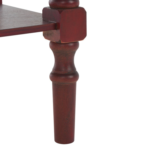 Safavieh Rosemary 2 Drawer Console - Classic-Contemporary Design With Elegant Spindle Details For Stylish Storage Dark Cherry AMH5705D