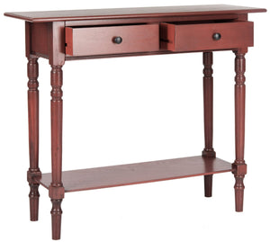 Safavieh Rosemary 2 Drawer Console - Classic-Contemporary Design With Elegant Spindle Details For Stylish Storage Red AMH5705E