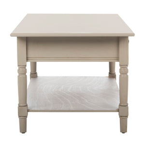 Safavieh Boris Stylish Two-Drawer Coffee Table – Timeless Farmhouse Charm For Rustic Modern Living Rooms Vintage Grey AMH5706A