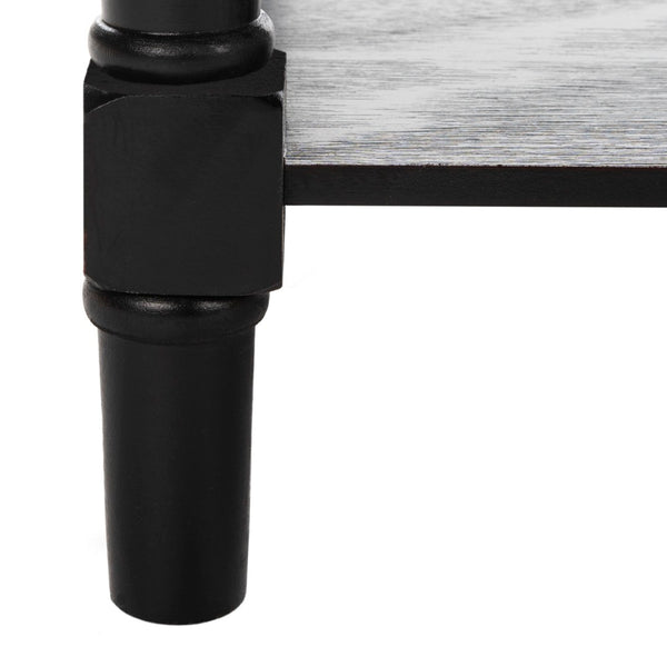 Safavieh Boris Stylish Two-Drawer Coffee Table – Timeless Farmhouse Charm For Rustic Modern Living Rooms Distressed  Black AMH5706B