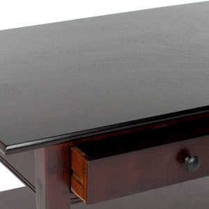 Safavieh Boris Stylish Two-Drawer Coffee Table – Timeless Farmhouse Charm For Rustic Modern Living Rooms Dark Cherry AMH5706D