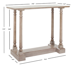 Safavieh Regan Console Table - Vintage Grey Pine Accent With Slim Profile & Timeless Architectural Charm AMH5708A