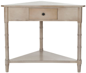 Safavieh Gomez Corner Table With Storage Drawer - Sleek, Space-Saving Design For Modern Living Spaces Vintage Grey AMH5709A