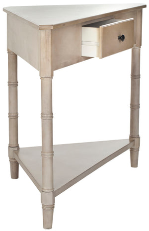 Safavieh Gomez Corner Table With Storage Drawer - Sleek, Space-Saving Design For Modern Living Spaces Vintage Grey AMH5709A
