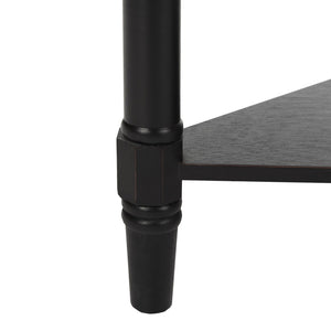 Safavieh Gomez Corner Table With Storage Drawer - Sleek, Space-Saving Design For Modern Living Spaces Distressed  Black AMH5709B