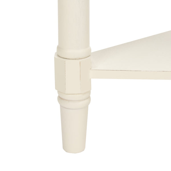 Safavieh Gomez Corner Table With Storage Drawer - Sleek, Space-Saving Design For Modern Living Spaces Distressed  Cream AMH5709C