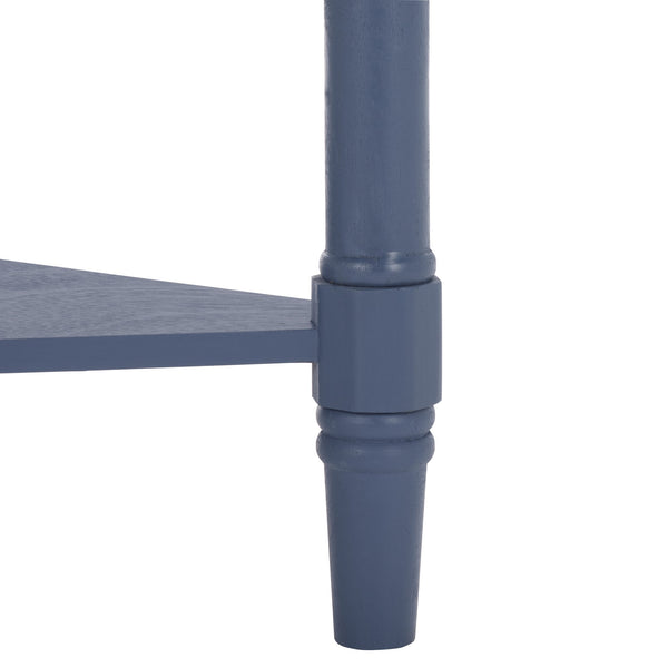 Gomez Compact Corner Table With Drawer And Shelf, Triangular Space-Saving Design For Small Rooms