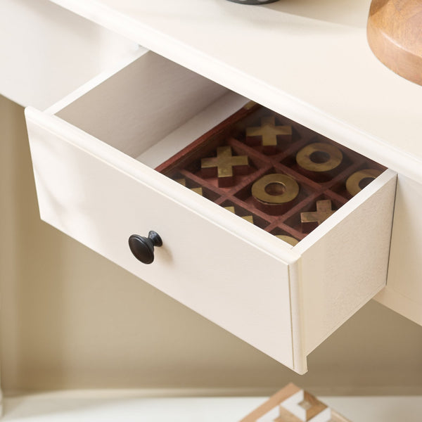 Gomez Compact Corner Table With Drawer And Shelf, Triangular Space-Saving Design For Small Rooms
