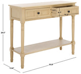 Safavieh Samantha 2 Drawer Console Natural 35.8" x 13.8" x 29.5"