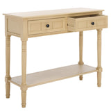 Safavieh Samantha 2 Drawer Console Natural 35.8" x 13.8" x 29.5"