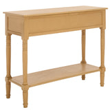 Safavieh Samantha 2 Drawer Console Camel 35.8" x 13.8" x 29.5"