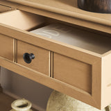 Safavieh Samantha 2 Drawer Console Camel 35.8" x 13.8" x 29.5"