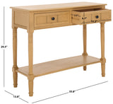 Safavieh Samantha 2 Drawer Console Camel 35.8" x 13.8" x 29.5"